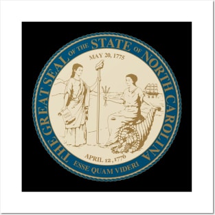 Seal of North Carolina (alternate) Posters and Art